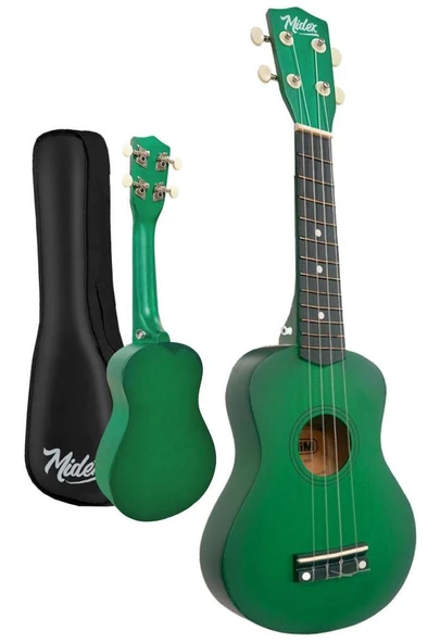 Midex UKX-901GR Yeşil Soprano Ukulele (Askı Çanta Metod Pena) - Resim 2