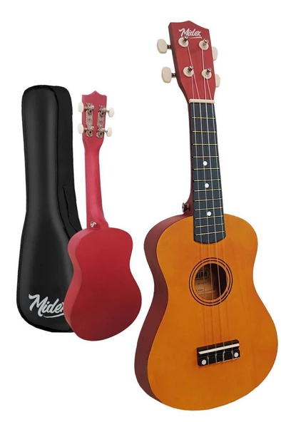 Midex UKX-901YL Turuncu Soprano Ukulele (Askı Çanta Metod Pena) - 2