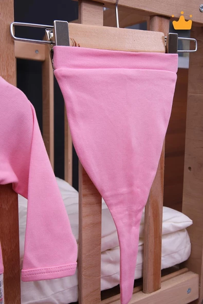 Babyhola %100 Pamuk Kız Erkek Bebek Şapkalı Uzun Kollu Kareli Patikli Tulum 24121 - 9