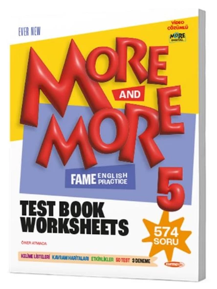 Kurmay ELT More And More 5. Sınıf English Fenomen Test Book Worksheets 2024-2025