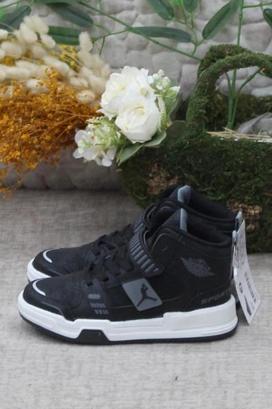 Vojo Generation Siyah Bilekli Cırtlı Çocuk Basketbol Ayakkabısı - 3