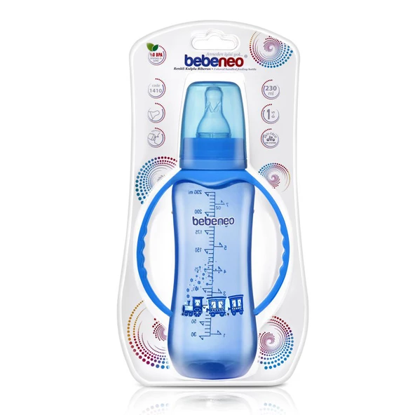 Bebeneo Renkli Kulplu PP Biberon 230 ml - 2