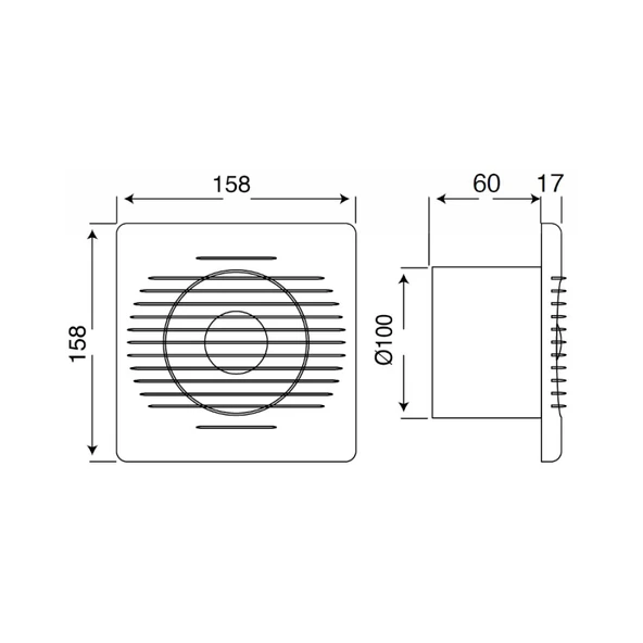 Mutlusan ME-FAN 100 Banyo Tuvalet Aspiratör 001 211 000100 00 00 - Resim 3
