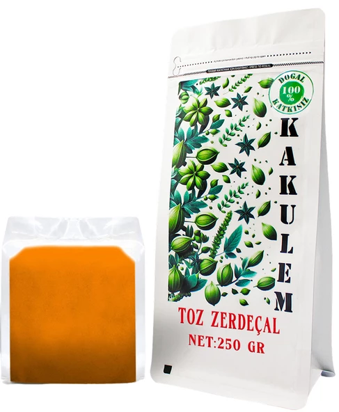 KAKULEM SERTİFİKALI Öğütülmüş Toz Zerdeçal 250 GR