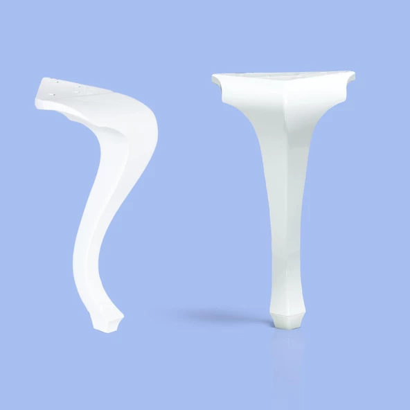 Plastik Beyaz Renk Mobilya Zigon Çay Orta Sehpa Ayağı 40 cm Sehpası Ayak Lukens 1 Adet - 6