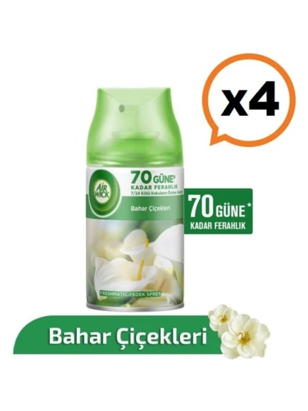 Air Wick Air Wick Oda Kokusu Makine Yedek Sprey Bahar Çiçekleri 250 ml X4 Adet