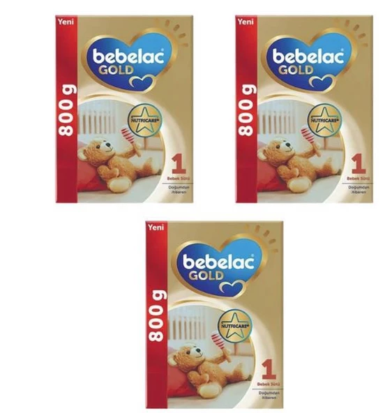 Bebelac Gold 1 Bebek Sütü 0-6 Ay 800 gr 3 Adet