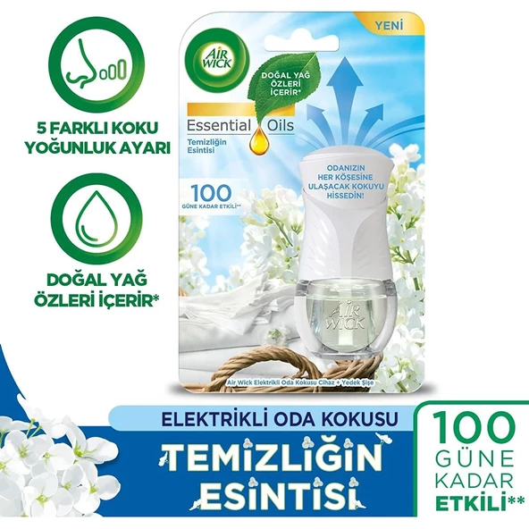 Air Wick Air Wick Elektrikli Kit Oda Kokusu Temizliğin Esintisi ( 1 Adet Cihaz + 1 Adet Yedek Şişe )