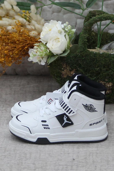 Vojo Generation Beyaz Bilekli Cırtlı Çocuk Basketbol Ayakkabısı - 3