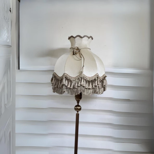 Klasik Lambader Bronz Ayak Vizon Başlık 170cm. - 2