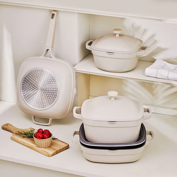 Emsan White Stone 7 Parça Tencere Seti ürün görseli 1