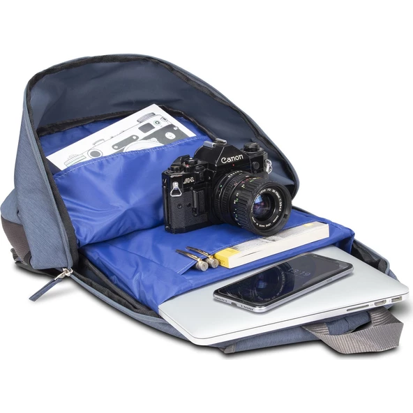 Classone BP-S363 15,6 inç Notebook Sırt Çantası-Mavi - 5