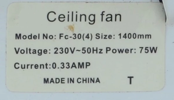 Yüksek Hızlı Güçlü Tavan Vantilatörü Motoru Çift Bilyalı Rulma Kumandasız ve Kanatsız - 2