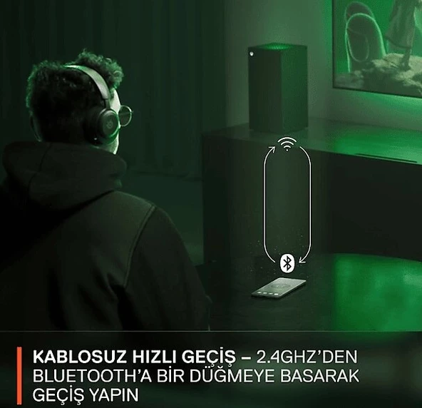 SteelSeries Arctis Nova 5X Wireless ve Bluetooth Xbox ve PC Kablosuz Oyuncu Kulaklığı - Siyah - 7