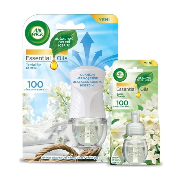 Air Wick Air Wick Elektrikli Oda Kokusu Kit Temizliğin Esintisi (1 Cihaz 1 Koku) + Yedek Şişe Bahar Çiçekleri - 2