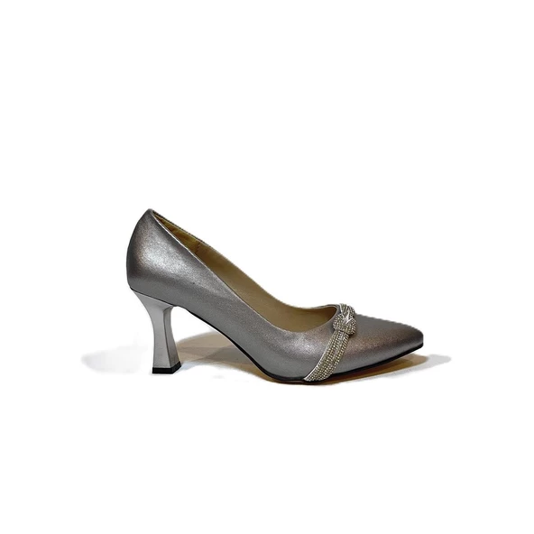 Fiyra 7051 nml Gümüş Taşlı Kadeh 7cm Topuklu Bayan Stiletto Ayakkabı - 8