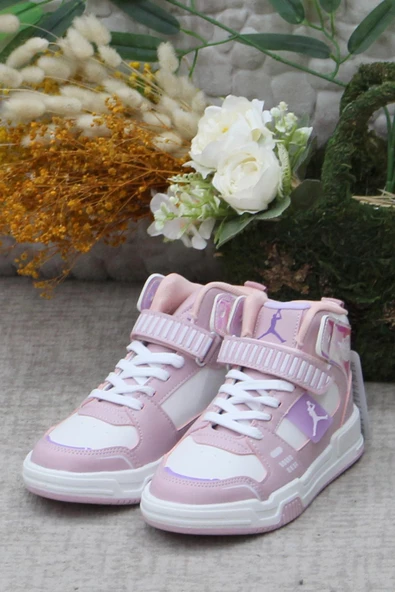 Vojo Generation Pudra Bilekli Cırtlı Çocuk Basketbol Ayakkabısı - 2