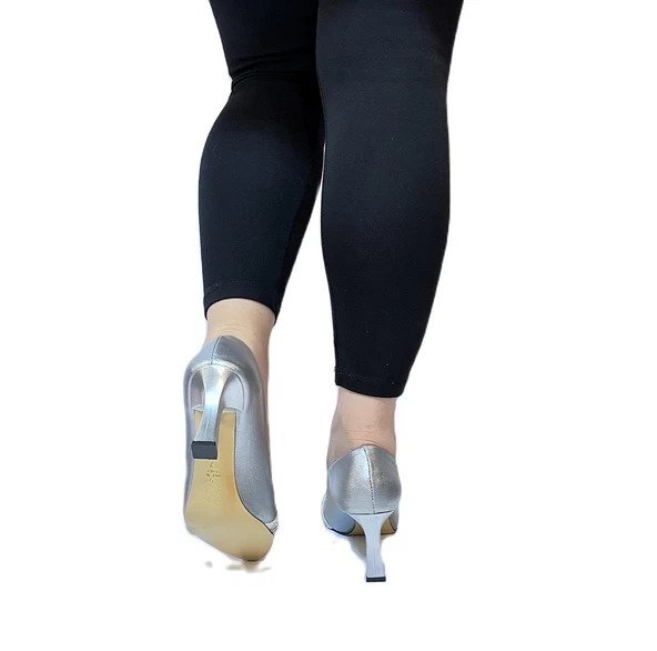 Fiyra 7051 nml Gümüş Taşlı Kadeh 7cm Topuklu Bayan Stiletto Ayakkabı - 4