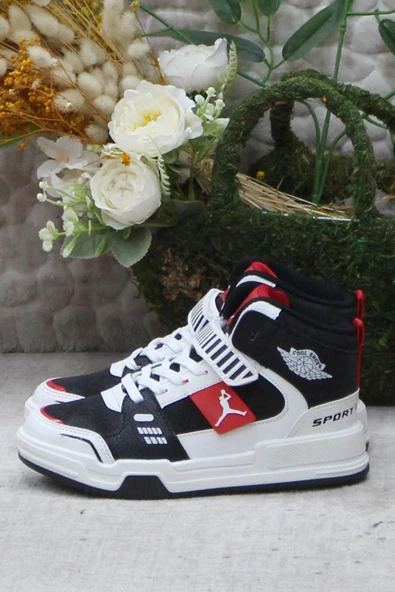 Vojo Generation Siyah Kırmızı Bilekli Cırtlı Çocuk Basketbol Ayakkabısı - 3