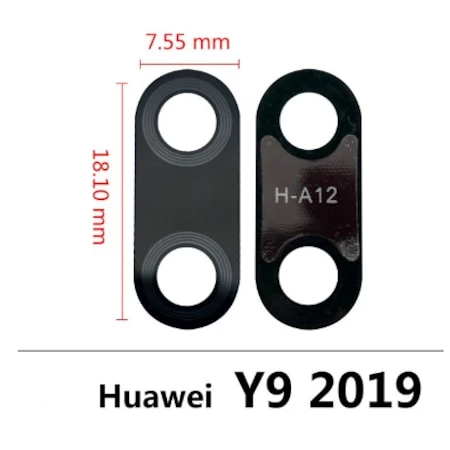 Huawei Y9 2018 Arka Kamera Camı (Çıtasız Sadece Cam)