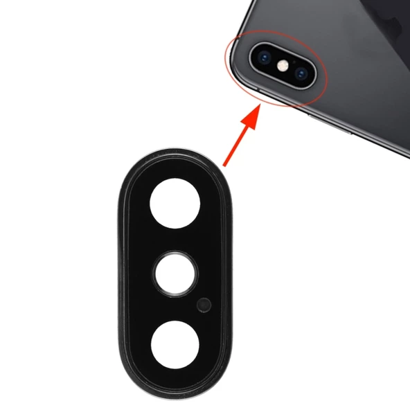 İphone X Arka Kamera Camı Çitalı Full