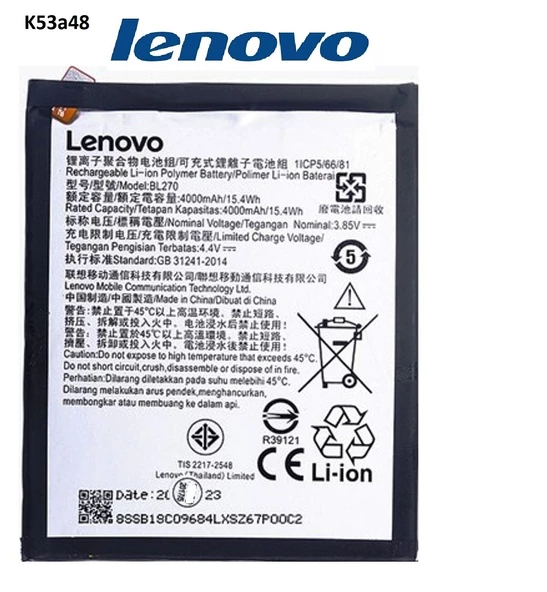 Lenovo K6 Note Pil Batarya K53A48 Bl270