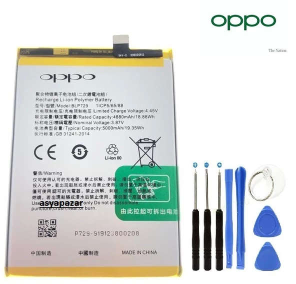 Oppo Realme 5/5İ/C3 Pil Batarya Blp729+Tamir Seti