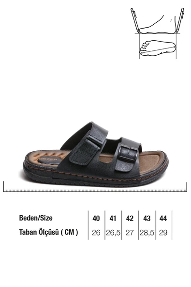 Gezer 11663 Anatomik Rahat Taban Ayarlanabilir Erkek Terliği - Resim 3