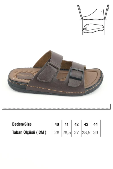 Gezer 11663 Anatomik Rahat Taban Ayarlanabilir Erkek Terliği - Resim 4