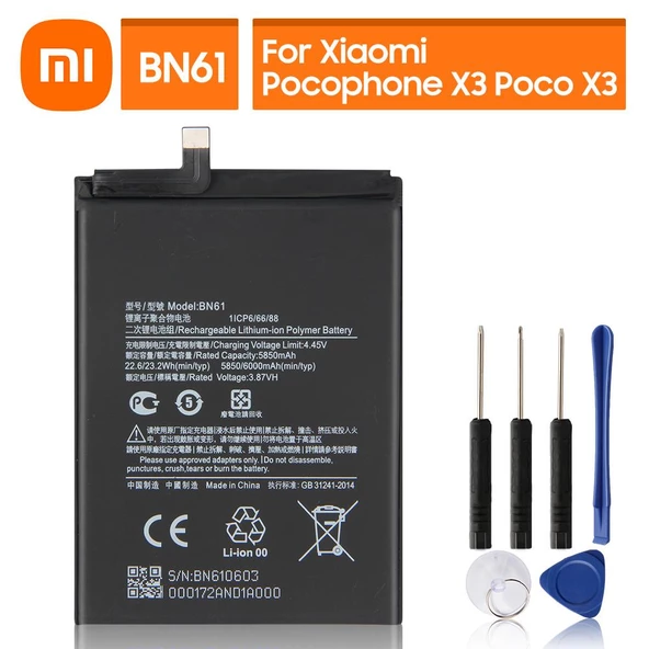 Pocophone X3 Poco X3 Batarya Pil ve Tamir Seti
