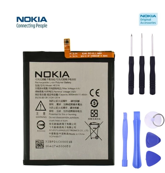 Nokia 6 2017 Ta-1033 Dual Pil Batarya ve Tamir Seti He335