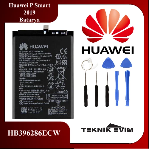 Huawei P Smart 2019 Batarya Pil Hb396386Ecw