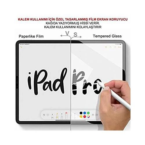 Apple İpad A1822 Ekran Koruyucu Paperlike Apple Pencil Uyumlu