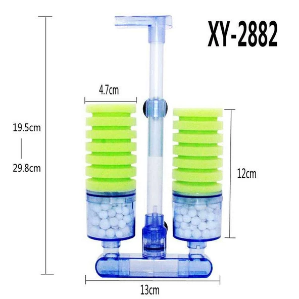 Xınyou XY-2882 Çift Süngerli Biyolojik Pipo Filtre - 4