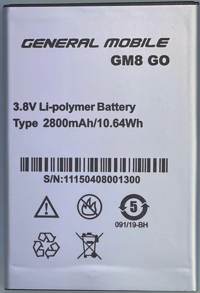 General Mobile Gm8 Go Batarya Pil - 2