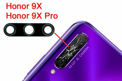 Huawei Honor 9X Pro Arka Kamera Camı Lensi (Çıtasız Cam)