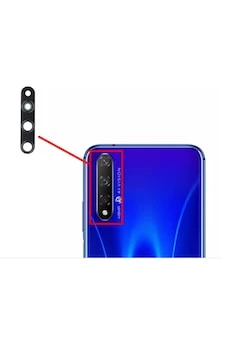 Huawei Honor 20/20 Pro Arka Kamera Camı Lensi (Çıtasız Cam)