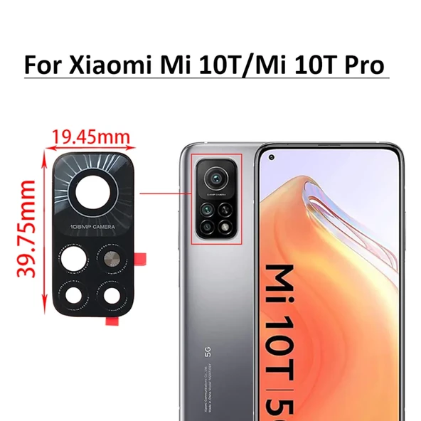 Xiaomi Mi10T Mi10T  Pro 108 MP Arka Kamera Camı Lensi