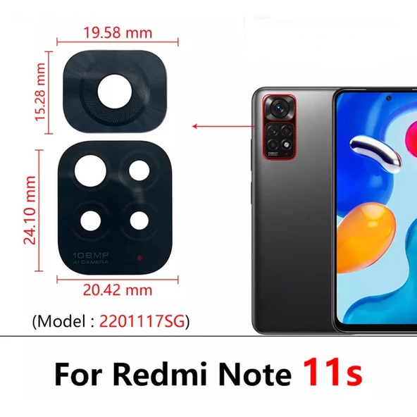 Xiaomi Redmi 11S 5G Arka Kamera Camı Lensi