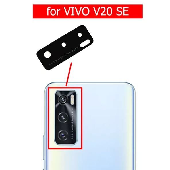 Vivo V20 SE Arka Kamera Camı Lensi (Çıtasız Sadece Cam) ürün görseli 1