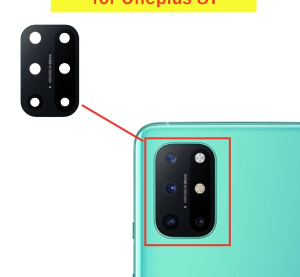 Oneplus 8T Arka Kamera Camı Lensi (Çıtasız Sadece Cam)