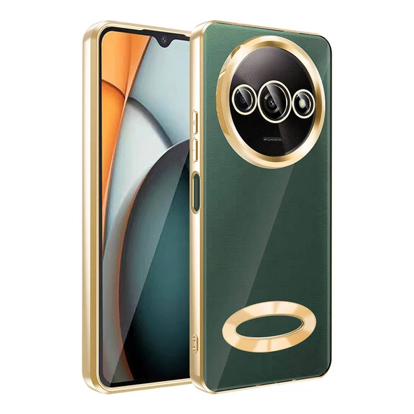 Xiaomi Redmi A3 4G 2024 Kılıf Kamera Korumalı Logo Gösteren Omega Kapak