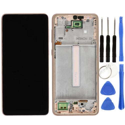 TE Samsung A33 5G A336F Uyumlu Çıtalı Lcd Ekran Gold + Tamir Seti