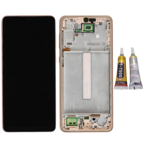 TE Samsung A33 5G A336F Uyumlu Lcd Ekran Çıtalı Servis Gold