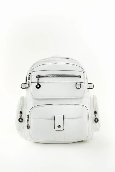 Monalisa Home Kadın Çok Bölmeli Yıkama Deri Sırt Çanta ürün görseli 1