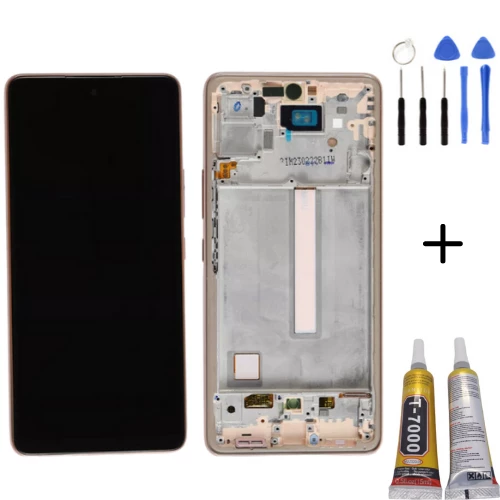 TE Samsung A53 5G A536F Uyumlu A Kalite Çıtalı Lcd Ekran Gold