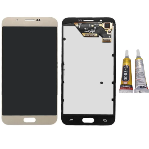 TE Samsung A8 2016 A810F Uyumlu A Kalite Lcd Ekran Gold + B7000