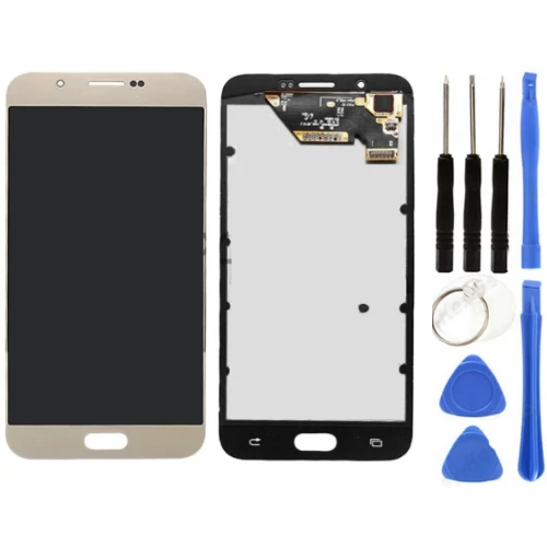 TE Samsung A8 2016 A810F Uyumlu OLED Lcd Ekran Gold - 1