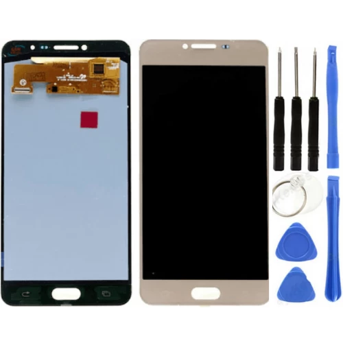 TE Samsung C7 C7000 Uyumlu Lcd Ekran Dokunmatik Gold Tamir Seti