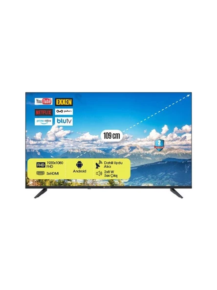 Dijitsu 43DS10000 43" 109 Ekran Uydu Alıcılı Full HD Android Smart LED TV